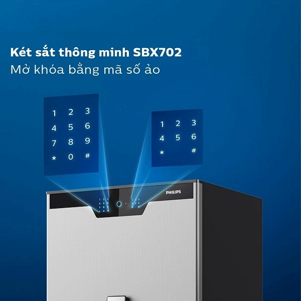 Két sắt Philips SBX702-CBX mở bằng mã số ảo